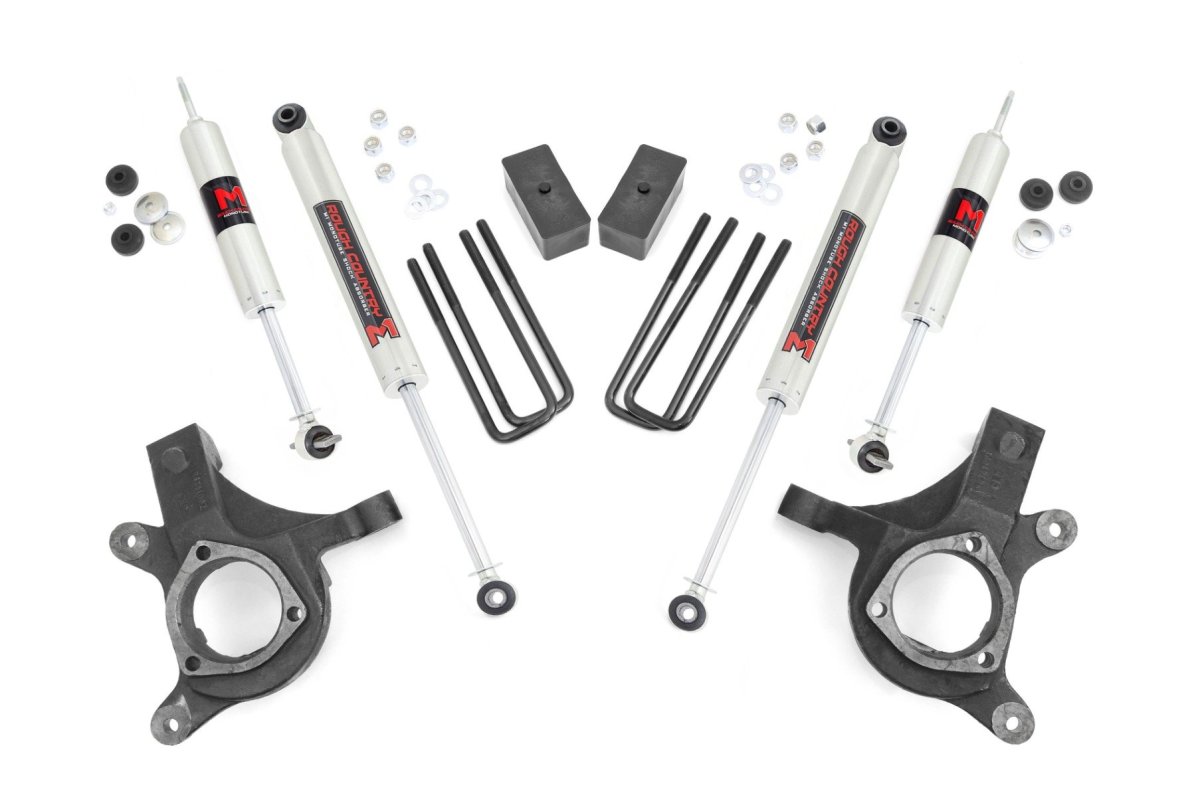 GMC Sierra 1500 Classic Suspension Lift Kit - Front + Rear - Rough Country - 3 inch Lift Kit | M1 | N3 Shock Absorbers - 2007